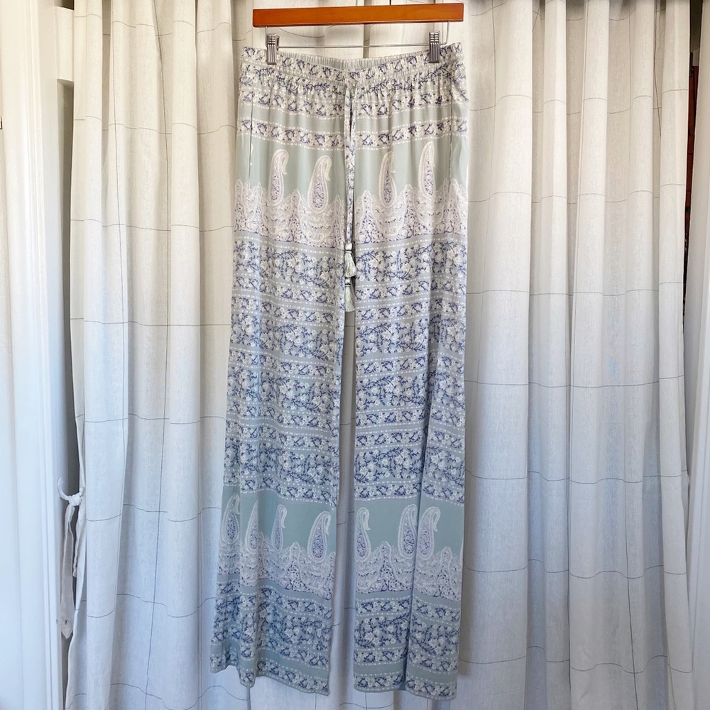 ✨ GORGEOUS Calypso St. Barth Paisley Floral Print Silk Pants